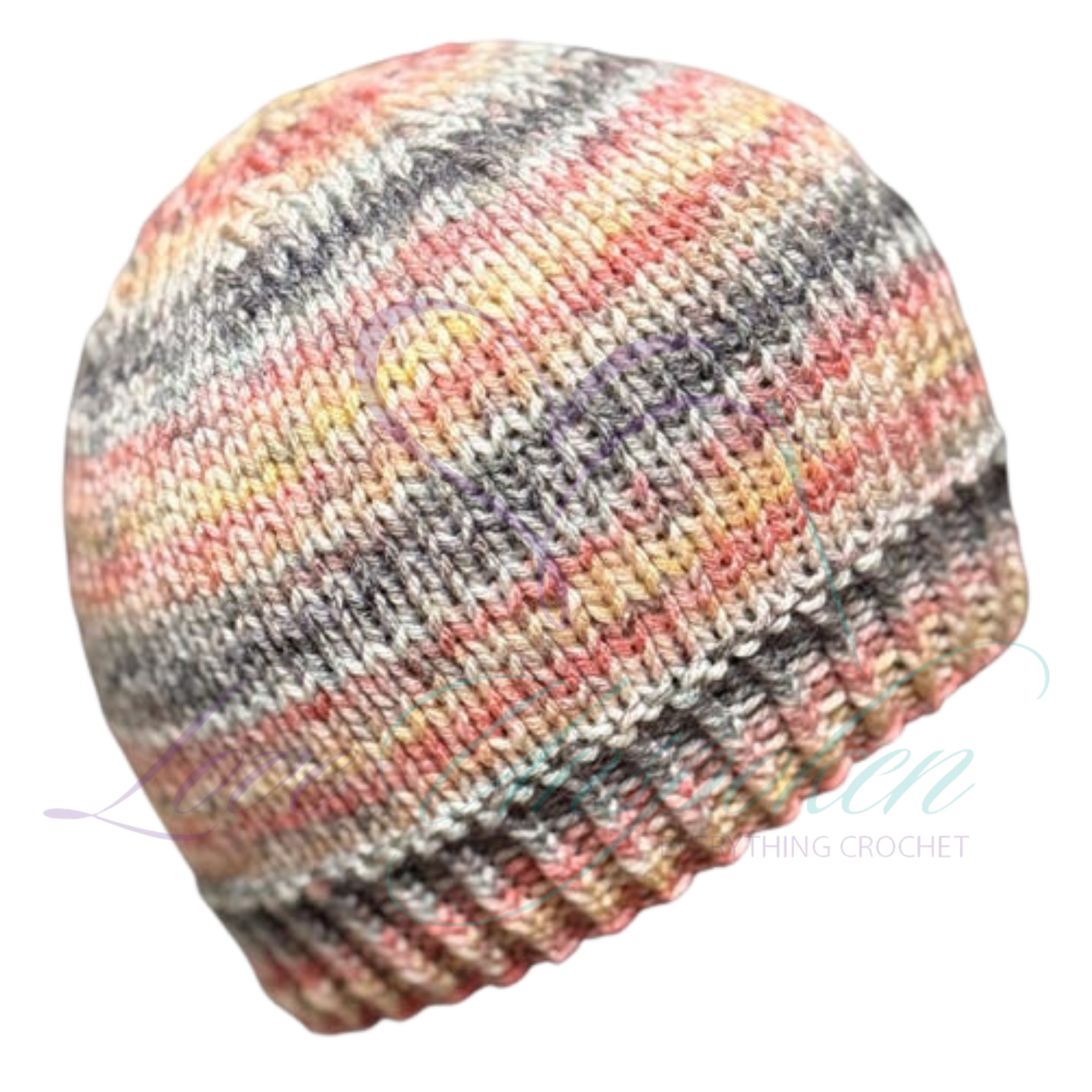 Handmade Fitted Crochet Beanie in City Beats | Urban Knit Hat