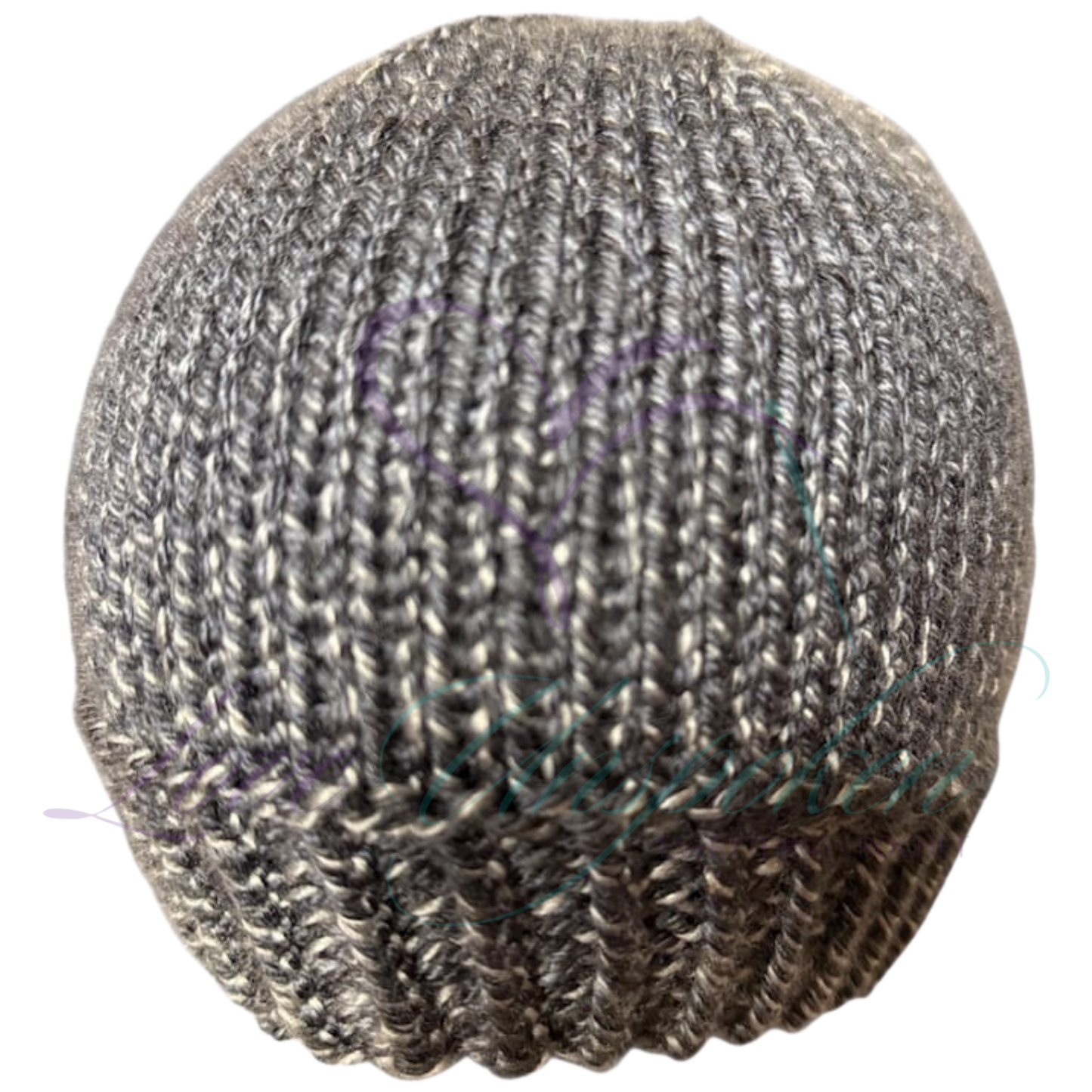 Handmade Fitted Crochet Beanie in Black Gradient | Ombre Knit Hat