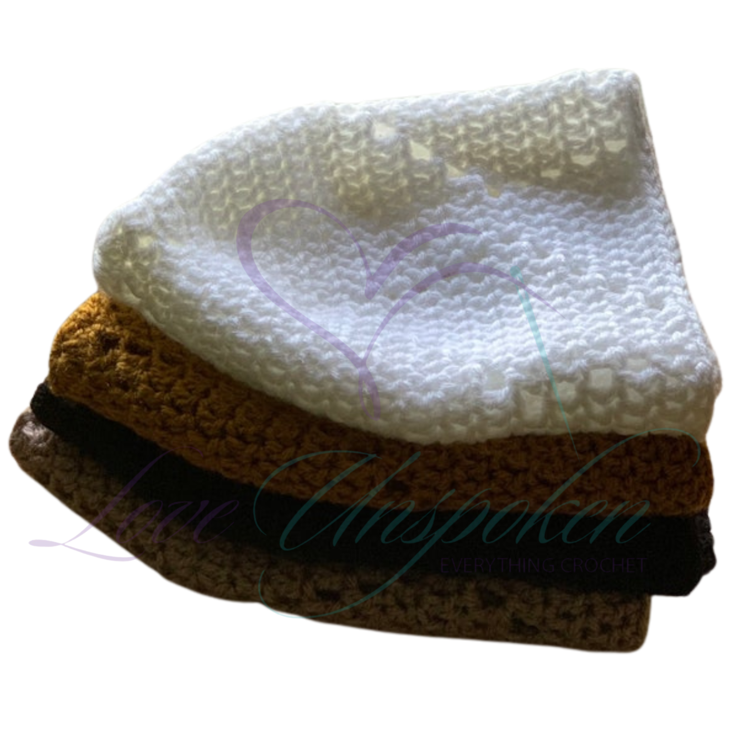 Gold Crochet Kufi Hat | Handmade Muslim Prayer Cap