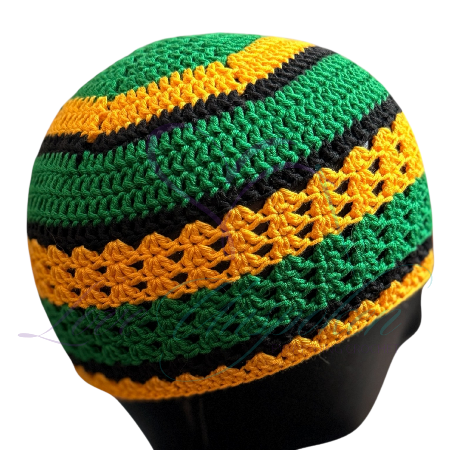 Olive Handmade Crochet Kufi Beanie | Earthy Taqiyah Skull Cap