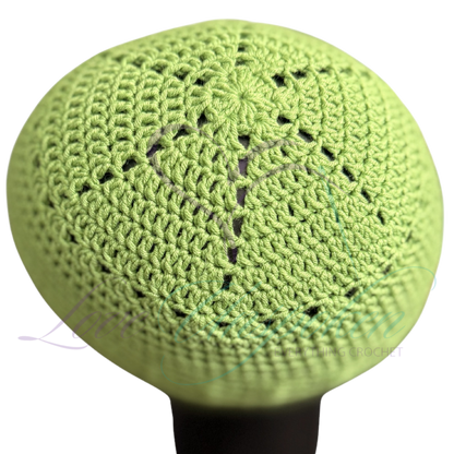 Olive Handmade Crochet Kufi Beanie | Earthy Taqiyah Skull Cap