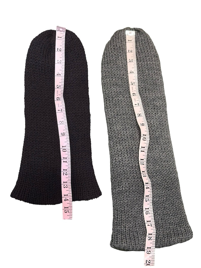 Beige Roll Up Knit Beanie Parchment