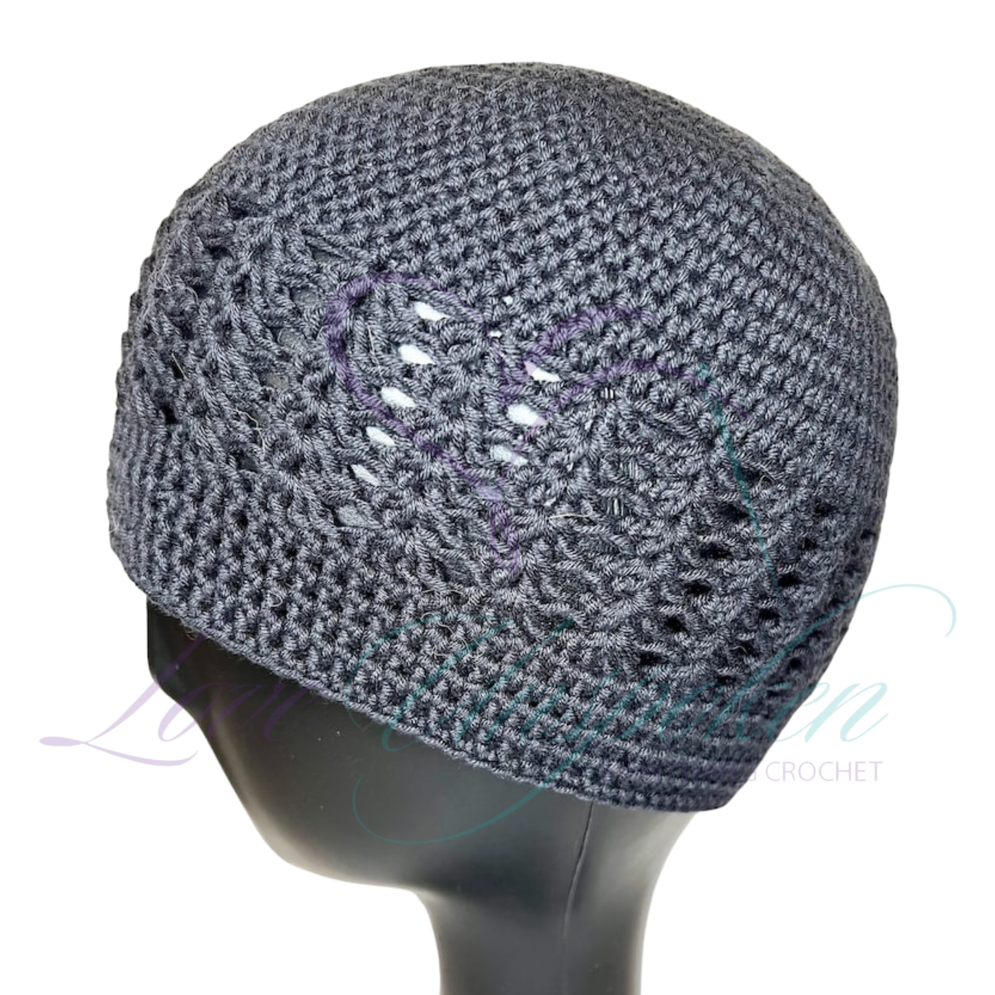 Black Handmade Crochet Kufi Beanie | Classic Taqiyah Skull Cap