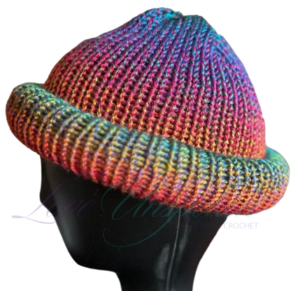 Brights Roll-Up Docker Beanie | Handmade Colorful Fisherman Cap