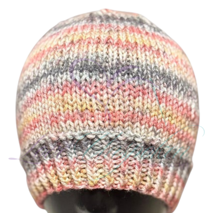 Handmade Fitted Crochet Beanie in City Beats | Urban Knit Hat