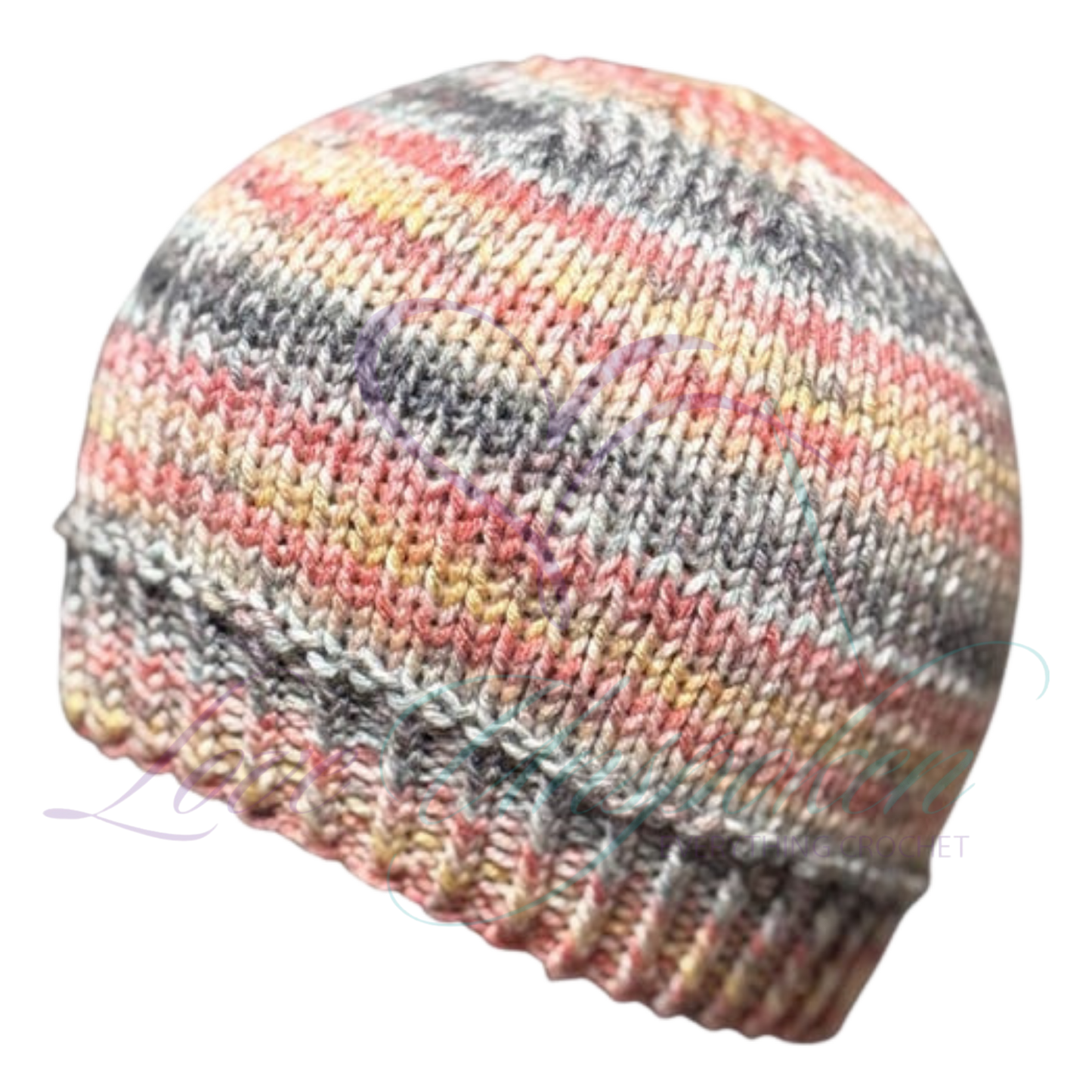Handmade Fitted Crochet Beanie in City Beats | Urban Knit Hat