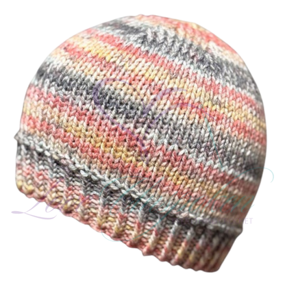 Handmade Fitted Crochet Beanie in City Beats | Urban Knit Hat