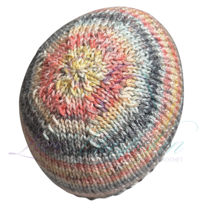 Handmade Fitted Crochet Beanie in City Beats | Urban Knit Hat