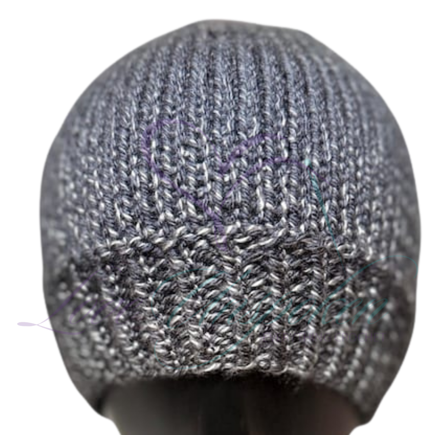 Handmade Fitted Crochet Beanie in Black Gradient | Ombre Knit Hat