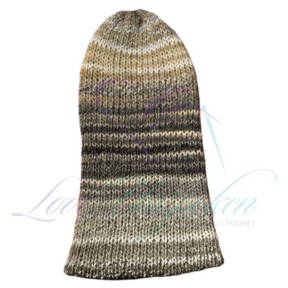 Grey Black Roll Up Knit Beanie