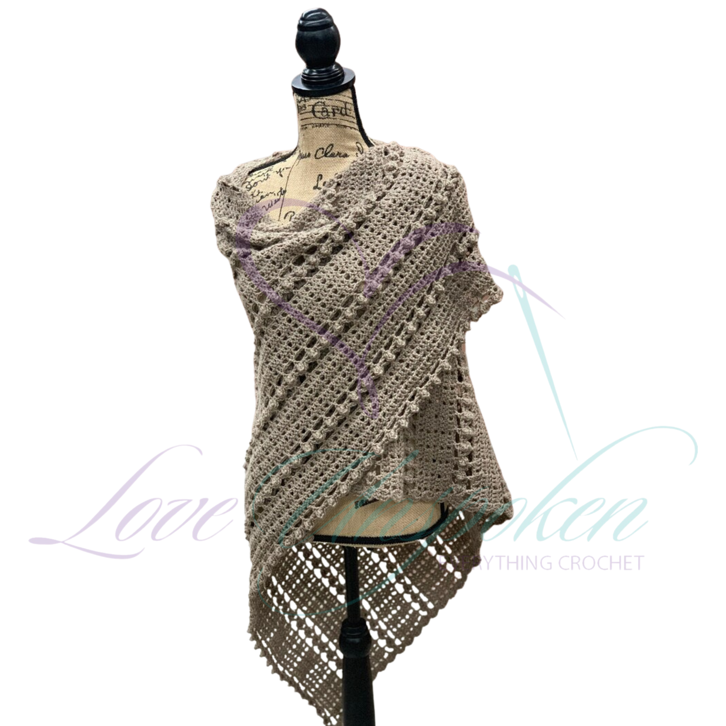 Handmade Droplet Shawl | Multi-Color Knit Wrap and Scarf