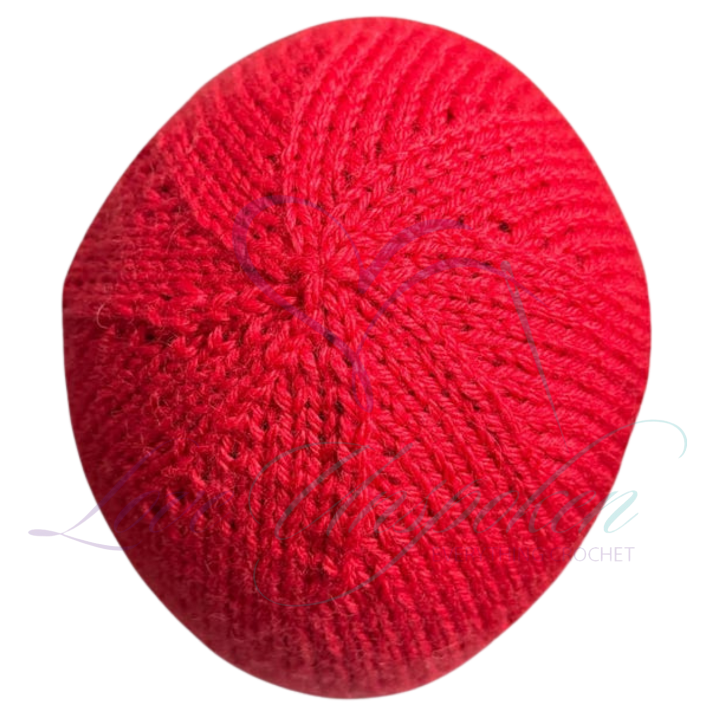 Handmade Merino Wool Fitted Beanie in Red | Soft Knit Hat