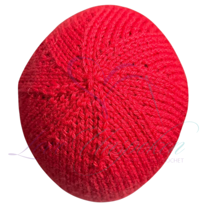 Handmade Merino Wool Fitted Beanie in Red | Soft Knit Hat