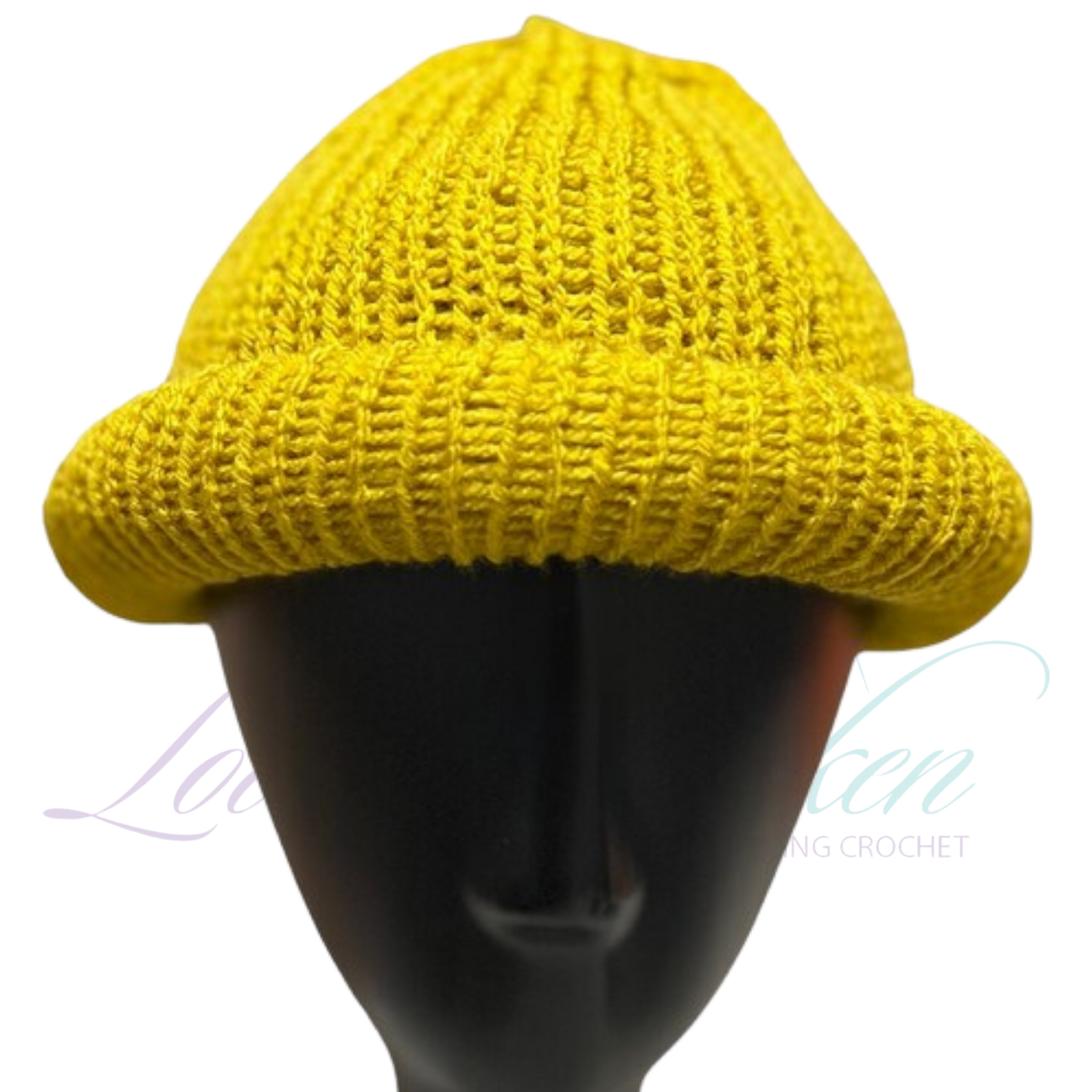 Mustard Roll-Up Docker Hat | Handmade Knit Kufi Fisherman Cap