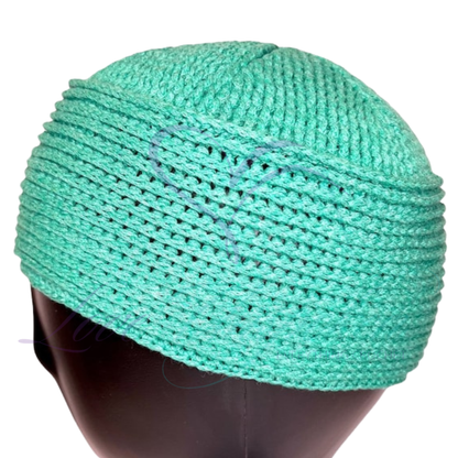 Handmade Crochet Kufi Hat – Muslim Prayer Cap, Beanie & Skull Cap for All Ages