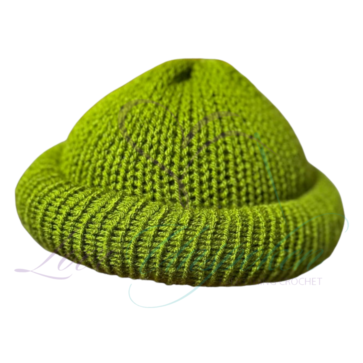 Olive Roll-Up Knit Beanie | Handmade Fisherman Hat Skull Cap